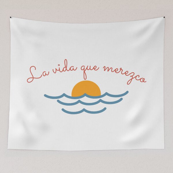 Item preview, The life I deserve, Spanish phrase, a gift for students of Spanish or lovers of Hispanic culture, summer, and travel. designed and sold by SpanishStore.
