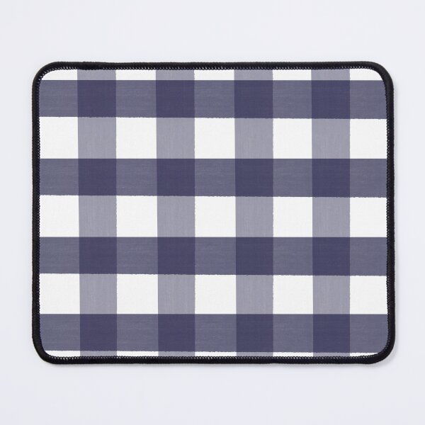 Item preview, Hand-Drawn Navy Blue Buffalo Check/Gingham Pattern on White designed and sold by BlueMoonBarn.