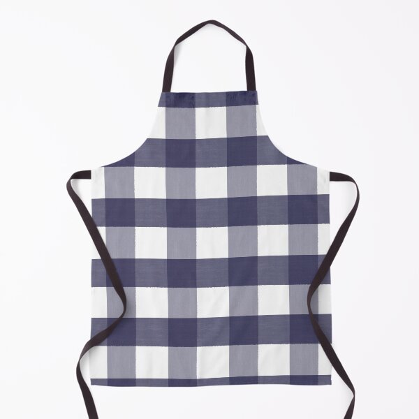 Item preview, Hand-Drawn Navy Blue Buffalo Check/Gingham Pattern on White designed and sold by BlueMoonBarn.