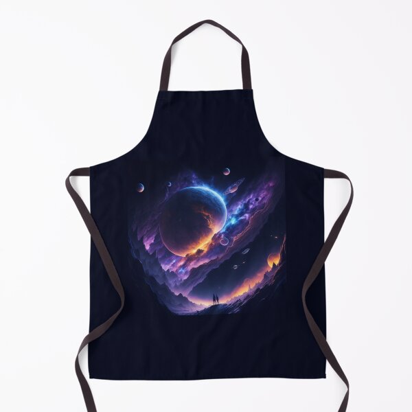 Item preview, Two people admiring the gigantic space - Cosmic Illustration designed and sold by ProductArtistry.