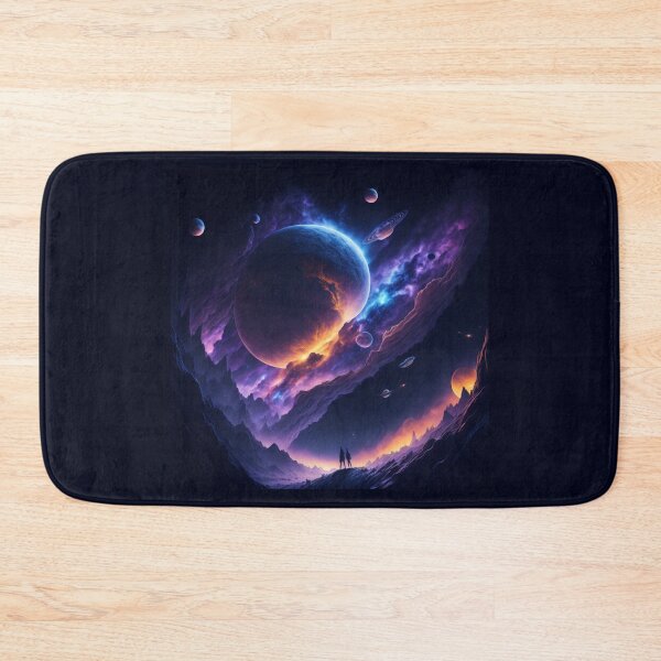Item preview, Two people admiring the gigantic space - Cosmic Illustration designed and sold by ProductArtistry.