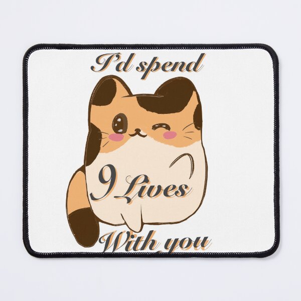 Item preview, I’d spend 9 lives with you cat shirt, stickers, gift, surprise,cats, kittens, cat person cute , pet designed and sold by Hiibo-o.