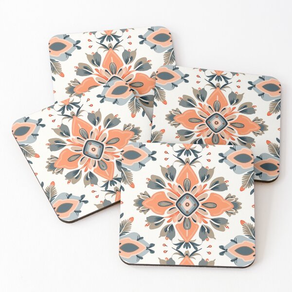 Item preview, Symmetrical bohemian print, symmetrical boho pattern designed and sold by wemucoart.