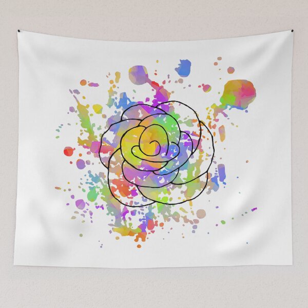 Item preview, Rainbow Rose Splatter designed and sold by abstractwhimsy.