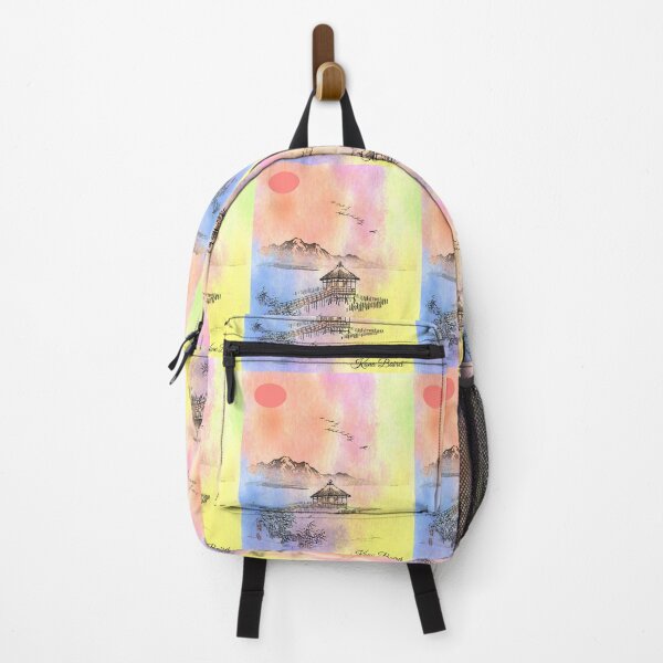 Item preview, Japanese Art: Cottage by the Sea by Kono Bairei (1913) Altered background designed and sold by mturns57.