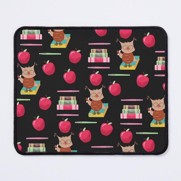 Item preview, Owl , books , red apple and teacher pens pattern designed and sold by iCraftCafe.
