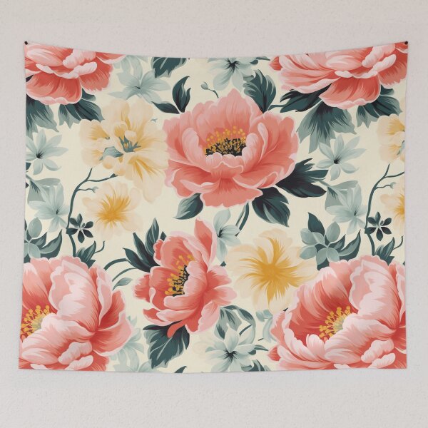Item preview,  "Vintage Blooms: Revive the Charm of the Past with a Retro Floral Wallpaper" designed and sold by SBD-Shop.