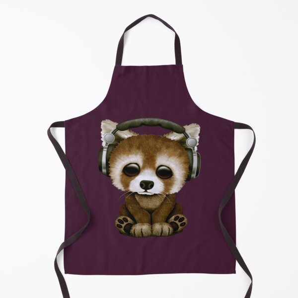 Item preview, Cute Baby Red Panda Deejay Wearing Headphones designed and sold by FraustoWilmer.