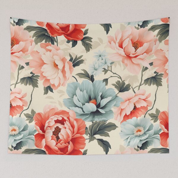 Item preview,  "Blossoms of Nostalgia: Rediscover the Enchanting Past with Retro Floral Wallpaper" designed and sold by SBD-Shop.