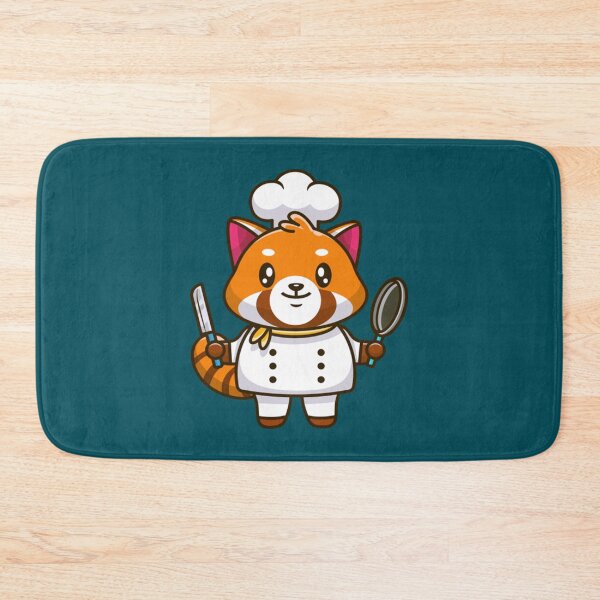 Item preview, Cute Red Panda Chef Holding Pan And Knife Cartoon designed and sold by FraustoWilmer.