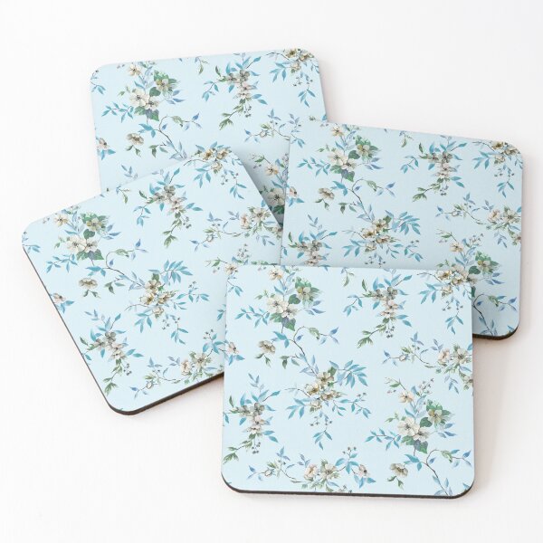 Item preview, Trailing Floral - Blue designed and sold by Sarah Thorpe Designs .