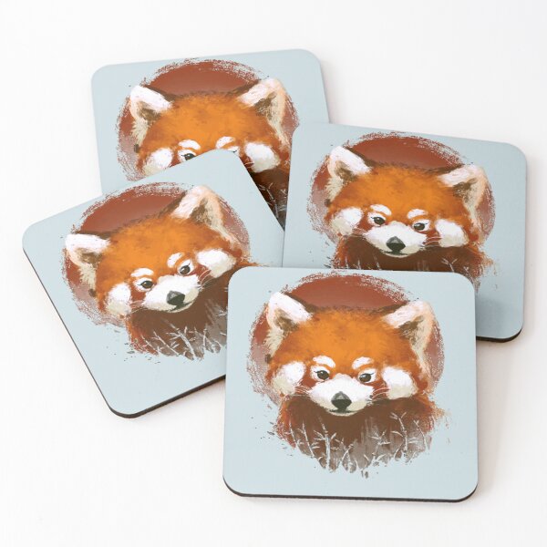 Item preview, Red panda sunset - Cute Fluffy Animal - Ink Painting designed and sold by FraustoWilmer.