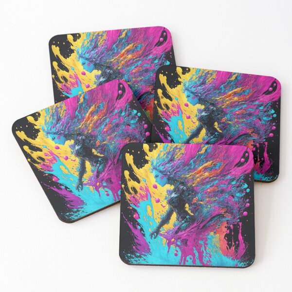 Item preview, Anime Splash Art Neon Colorful trippy Girl Art  designed and sold by SushiRabbit.