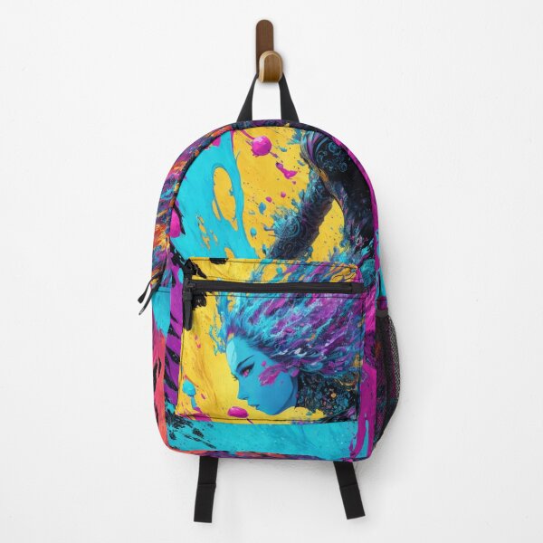 Item preview, Anime Splash Art Neon Colorful trippy Girl Art  designed and sold by SushiRabbit.