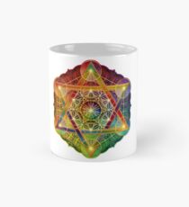 Taza El cubo de Metatron con Merkabah y flor de la vida