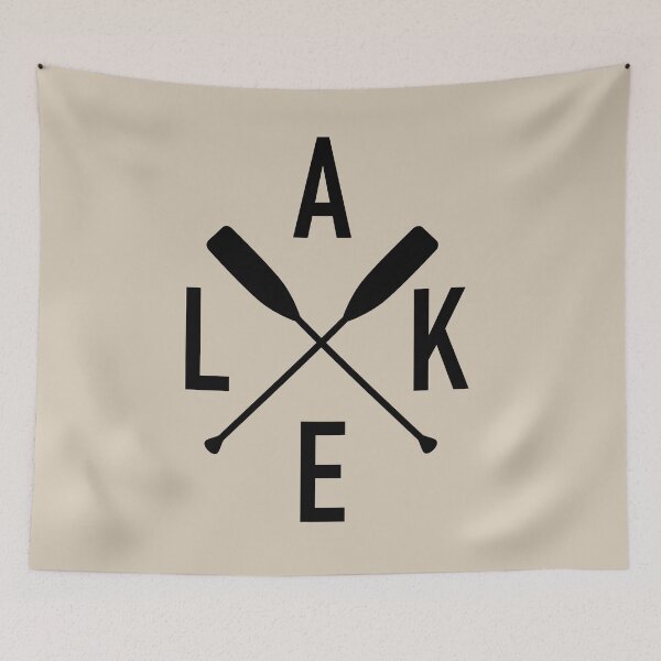 Item preview, Lake Word Art with Paddles - Black designed and sold by BlueSkyTheory.