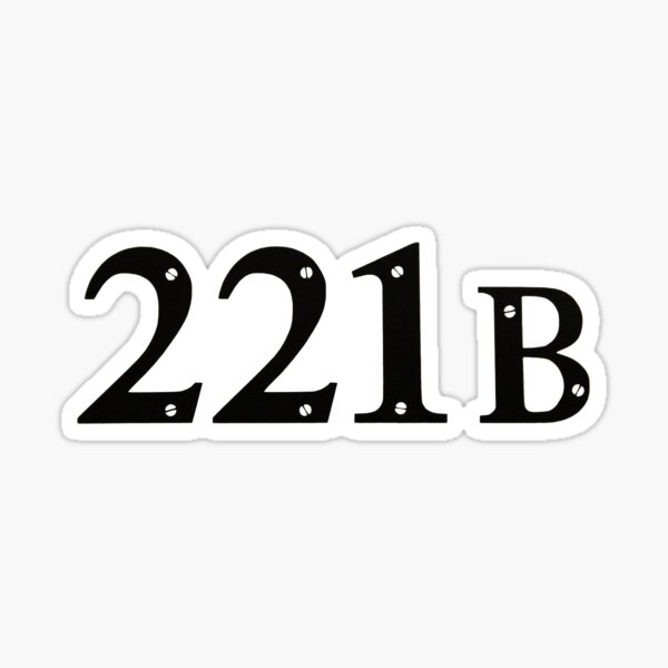 221B Baker Street Pegatina