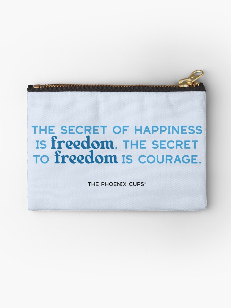 Thumbnail 1 of 4, Zipper Pouch, Freedom Cup Quote designed and sold by PhoenixSupport.