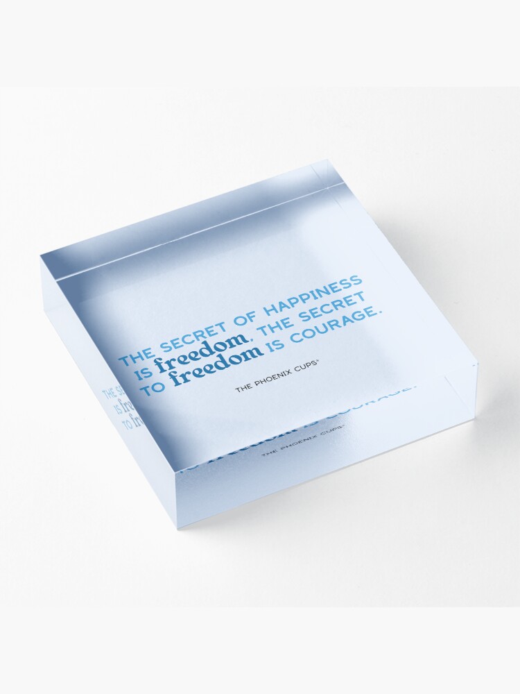 Thumbnail 3 of 5, Acrylic Block, Freedom Cup Quote designed and sold by PhoenixSupport.