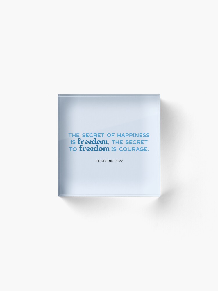 Thumbnail 2 of 5, Acrylic Block, Freedom Cup Quote designed and sold by PhoenixSupport.