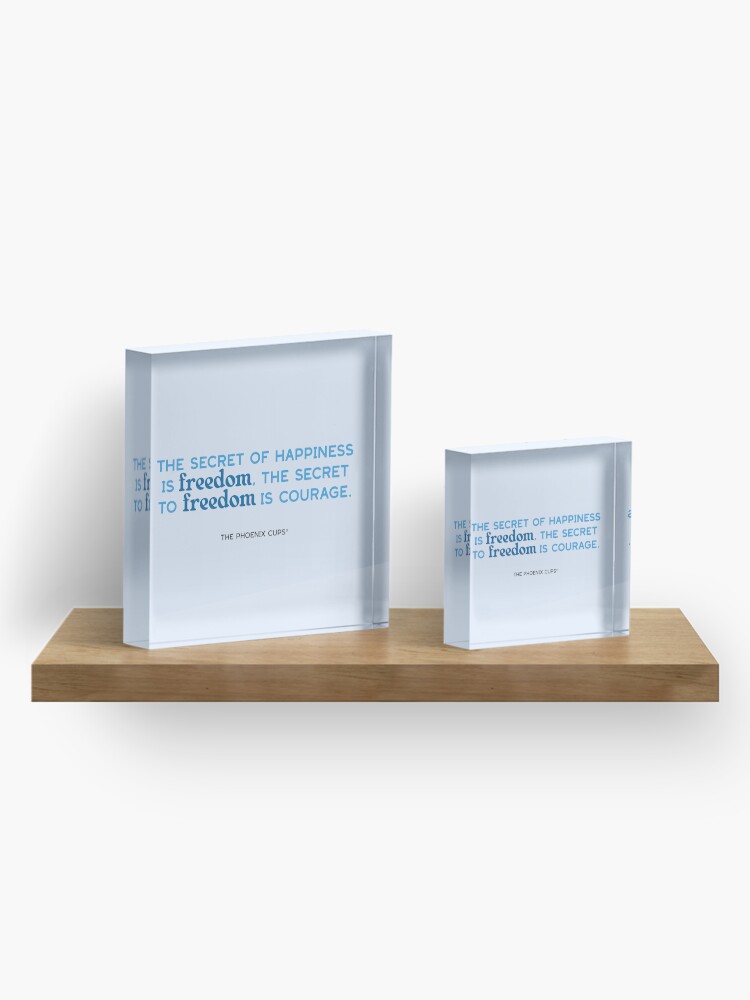 Thumbnail 4 of 5, Acrylic Block, Freedom Cup Quote designed and sold by PhoenixSupport.