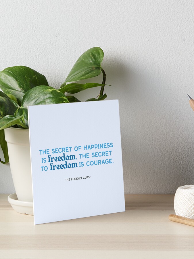 Thumbnail 1 of 2, Art Board Print, Freedom Cup Quote designed and sold by PhoenixSupport.