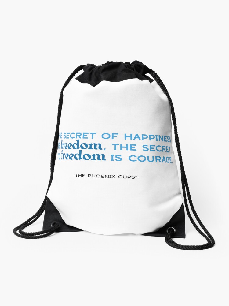 Thumbnail 1 of 3, Drawstring Bag, Freedom Cup Quote designed and sold by PhoenixSupport.