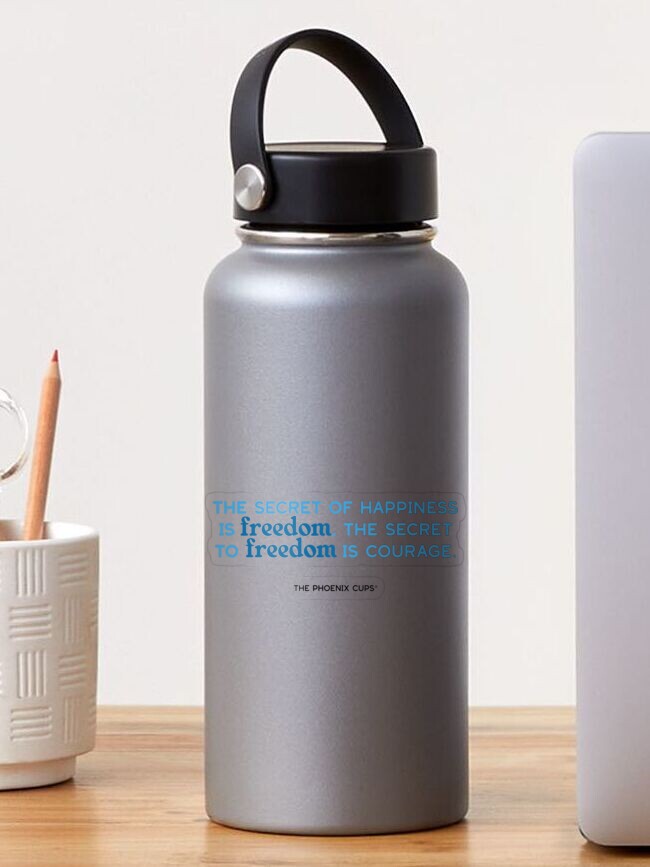 Thumbnail 1 of 3, Sticker, Freedom Cup Quote designed and sold by PhoenixSupport.