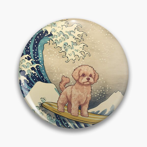 Item preview, Maltipoo Kanagawa Japanese Surfing Wave designed and sold by rafaeltto.