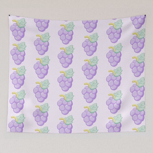 Item preview, Uvas moradas con color pastel y estilo de puntos. designed and sold by Florvolcanica.