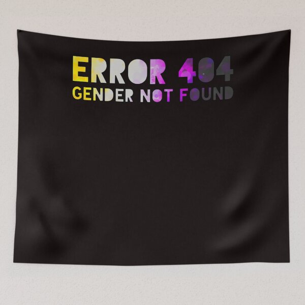 Item preview, Error 404 Gender Not Found EnbyBlack designed and sold by MarKlesss.