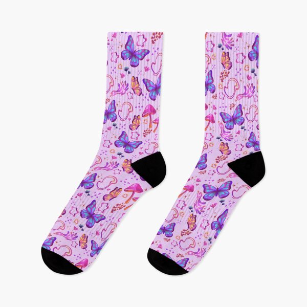 Item preview, Flying neon butterflies, Artistic illustration of beautiful butterflies in purple, blue and orange colors. designed and sold by Malogue.