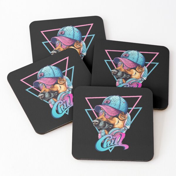 Item preview, German Shepherd Cool Blue Pink Design designed and sold by MysteriousJ.