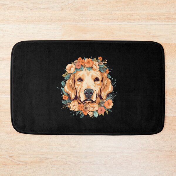 Item preview, Golden Retriever Floral Design for Flower Lover designed and sold by MysteriousJ.