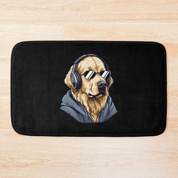 Item preview, Cool Golden Retriever DJ Headset Sunglasses Graphic Design designed and sold by MysteriousJ.