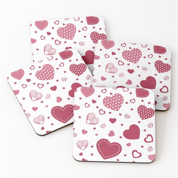 Item preview, Hearts pattern White red polkadot designed and sold by Twenty24trends.