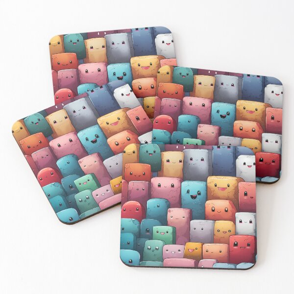 Item preview, Colorful Silly Kawaii Bricks: Playful Pattern designed and sold by SnowStudio2022.