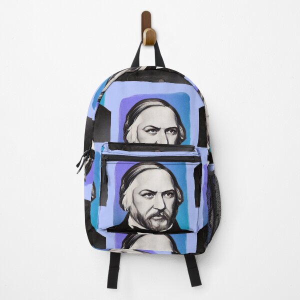 Item preview, Russian Composer Mikhail Glinka blue illustration  designed and sold by Litstoy.