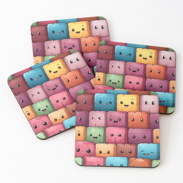 Item preview, Kawaii Bricks: Colorful Silly Pattern for Playful Delights designed and sold by SnowStudio2022.