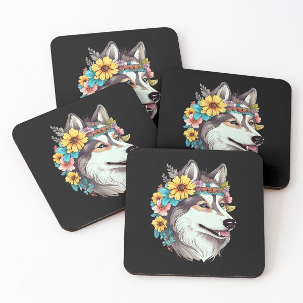 Item preview, Siberian Husky Floral Design for Flower Lover designed and sold by MysteriousJ.