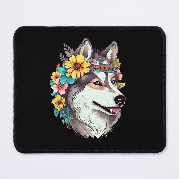 Item preview, Siberian Husky Floral Design for Flower Lover designed and sold by MysteriousJ.