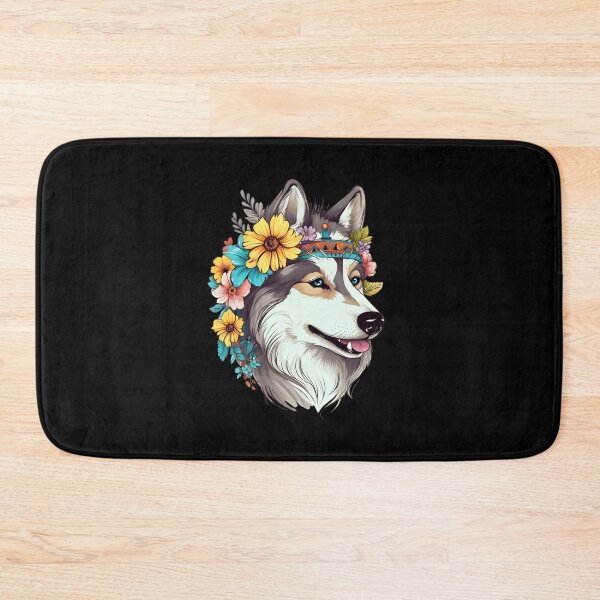 Item preview, Siberian Husky Floral Design for Flower Lover designed and sold by MysteriousJ.