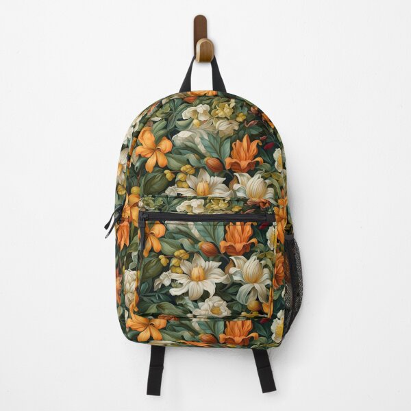 Item preview, Orange and White Floral Oil Painting Style Pattern  designed and sold by SpDesignsC.