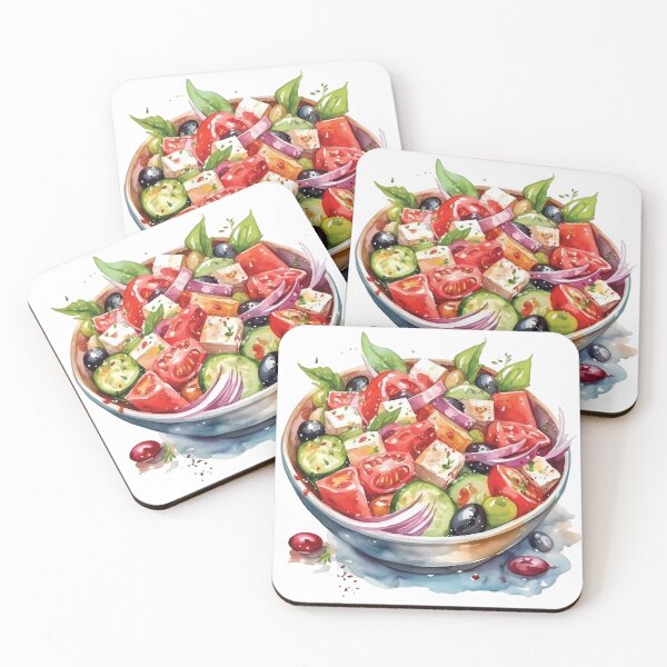 Item preview, Greek salad aquarel designed and sold by Lexa Pix.