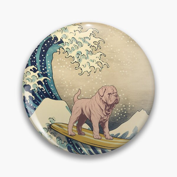 Item preview, Neapolitan Mastiff Kanagawa Japanese Surfing Wave designed and sold by rafaeltto.