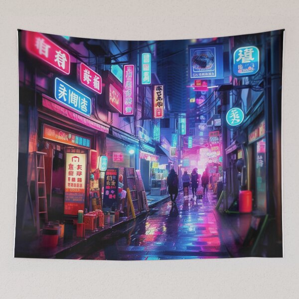 Item preview, Endless Neon - Cyberpunk Cityscape Skyline  designed and sold by orlandoellio.