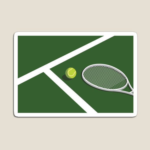 Artikelvorschau, Tennis Green Grass Court Tennisschläger Tennisball Illustrator Foto von Tennismates.au entworfen und verkauft von Boydfoto.