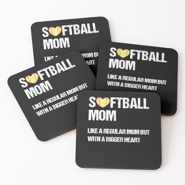 Item preview, Softball mom like regular mom but with big heart mother's day designed and sold by mainana78.