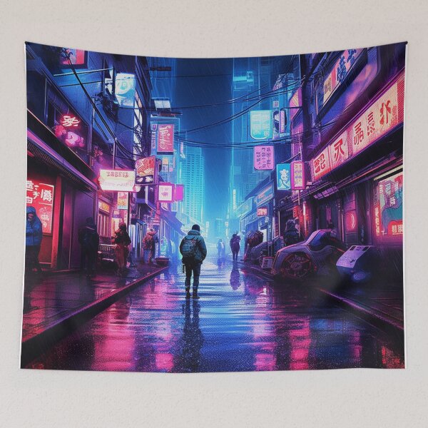 Item preview, Endless Neon - Cyberpunk Cityscape Skyline  designed and sold by orlandoellio.
