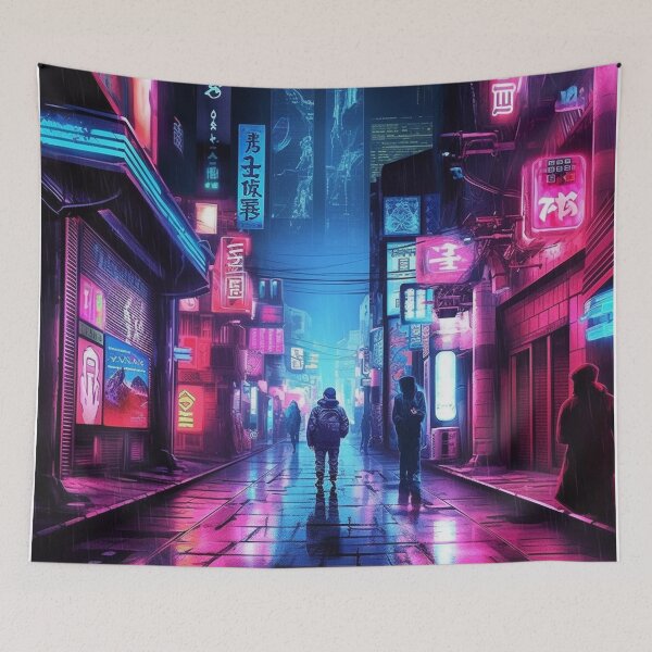 Item preview, Endless Neon - Cyberpunk Cityscape Skyline  designed and sold by orlandoellio.